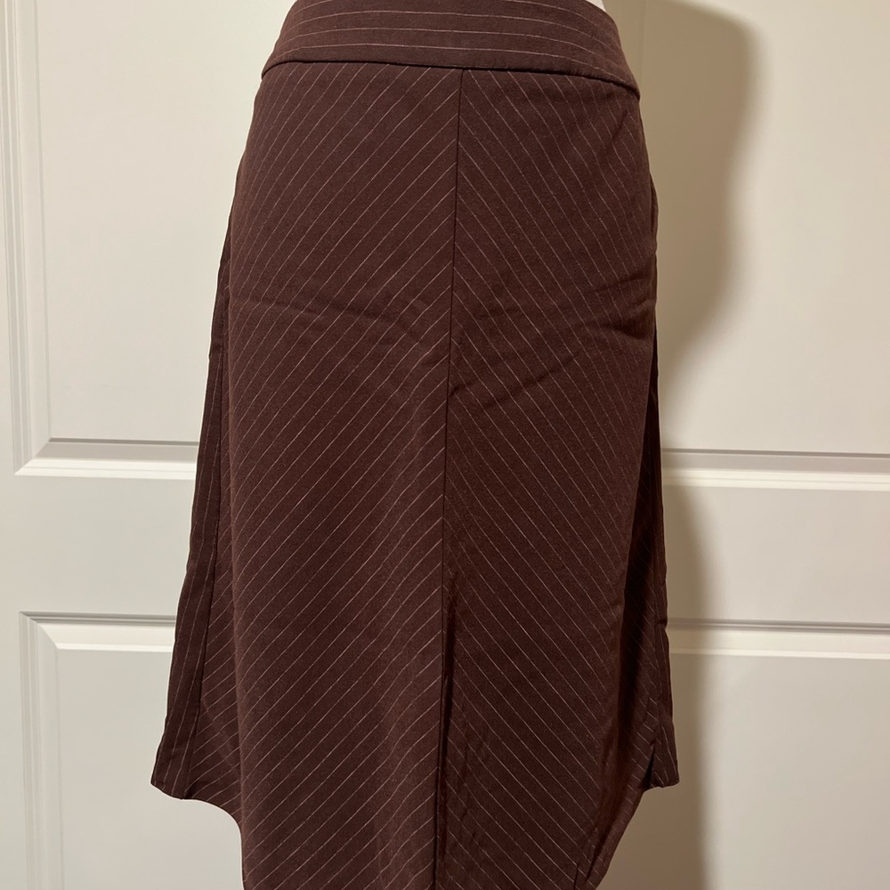 Charlotte Russe Brown Pinstripe Skirt